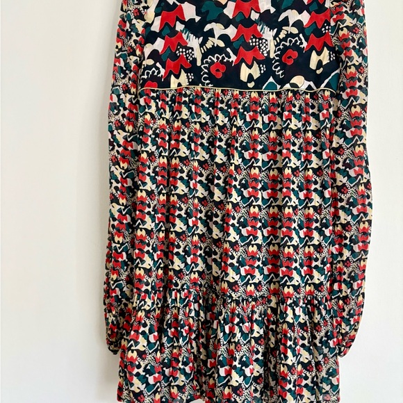 Y2K French Connection Multi color Patterned Boho Babydoll Dress - Picture 5 of 8